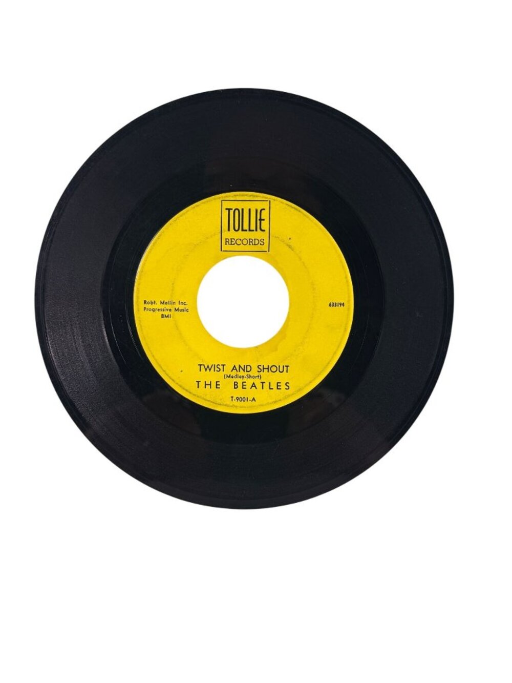 The Beatles Twist And Shout There’s A Place 45 Yellow Tollie Vinyl T-9001 VG+